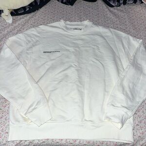 The cutest flawless white Pangaia crewneck sweater😍😍😍